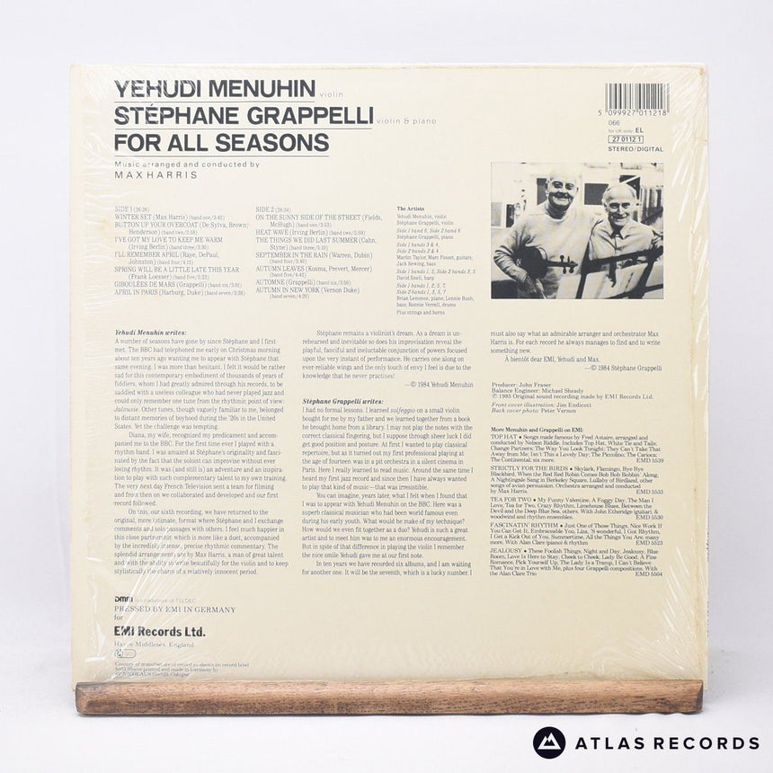 Yehudi Menuhin - For All Seasons - LP Vinyl Record - EX/EX