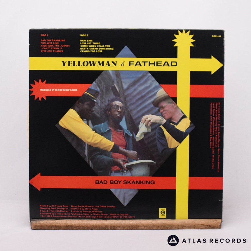 Yellowman & Fathead - Bad Boy Skanking - LP Vinyl Record - EX/EX