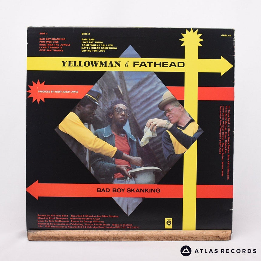 Yellowman & Fathead - Bad Boy Skanking - LP Vinyl Record - EX/VG+