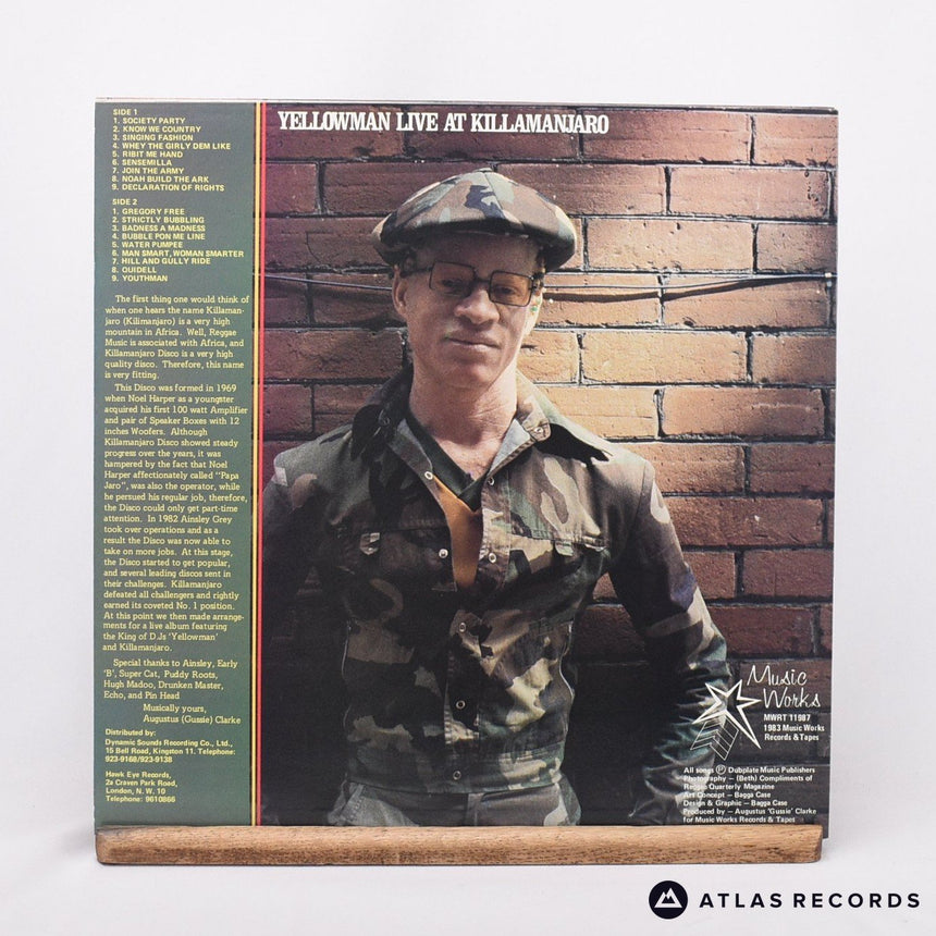 Yellowman - Live At Killamanjaro - LP Vinyl Record - EX/EX