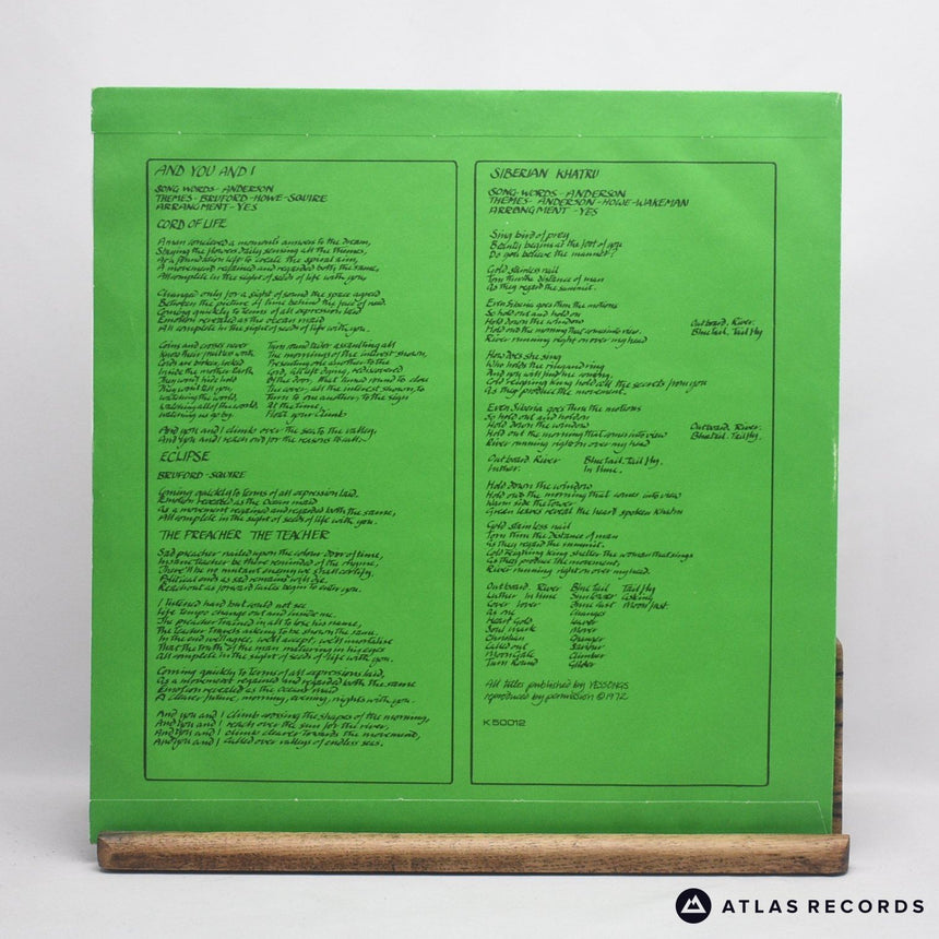 Yes - Close To The Edge - Gatefold LP Vinyl Record - EX/EX