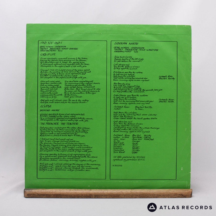 Yes - Close To The Edge - A1 B1 LP Vinyl Record - VG+/VG+