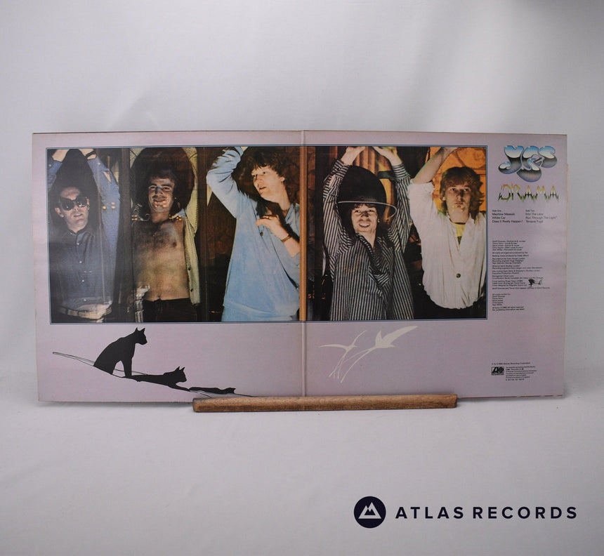 Yes - Drama - Lyric Sheet Strawberry Gatefold LP Vinyl Record - VG+/VG+