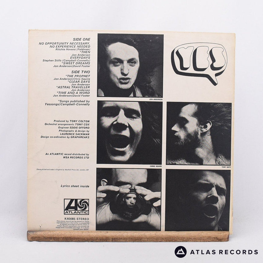 Yes - Time And A Word - Lyric Sheet Reissue LP Vinyl Record - VG+/EX