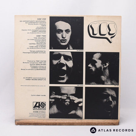 Yes - Time And A Word - Reissue LP Vinyl Record - VG+/EX