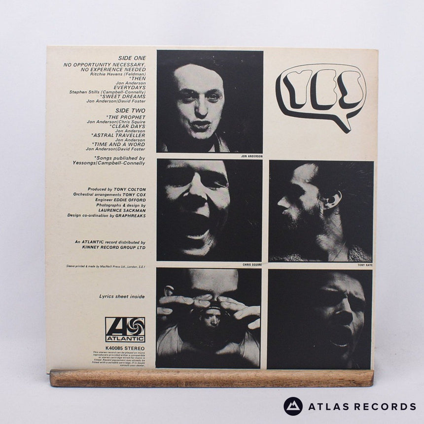 Yes - Time And A Word - Lyric Sheet Reissue France LP Vinyl Record - EX/EX