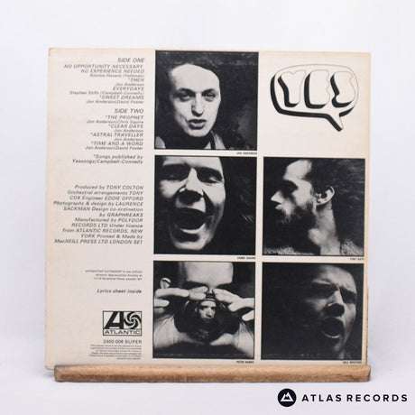 Yes - Time And A Word - A✳ ▼ 1 B ▼ 2 LP Vinyl Record - VG+/EX