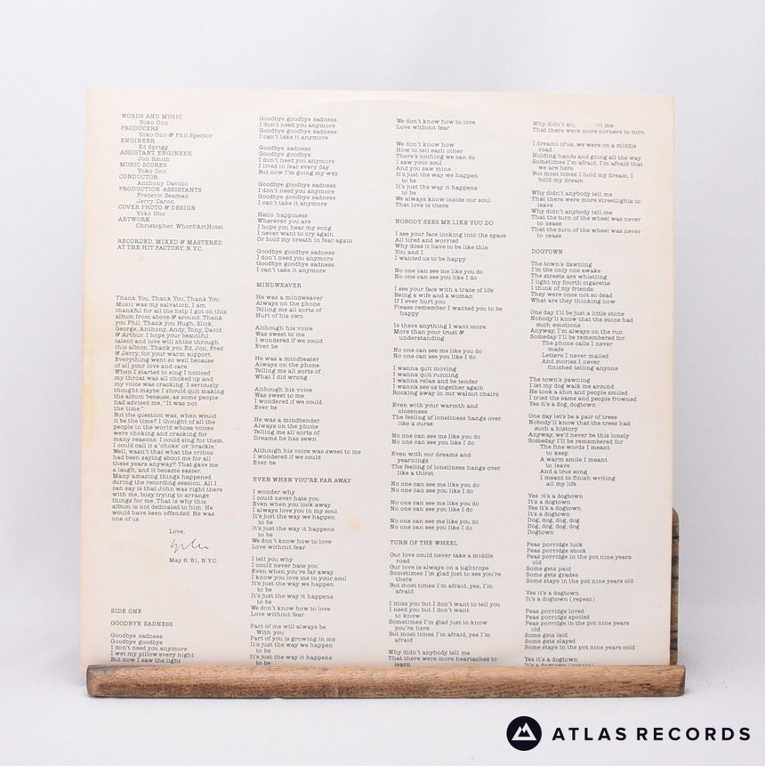 Yoko Ono - Season Of Glass - 7' Single Insert A B 7" + LP Vinyl Record - VG+/VG+