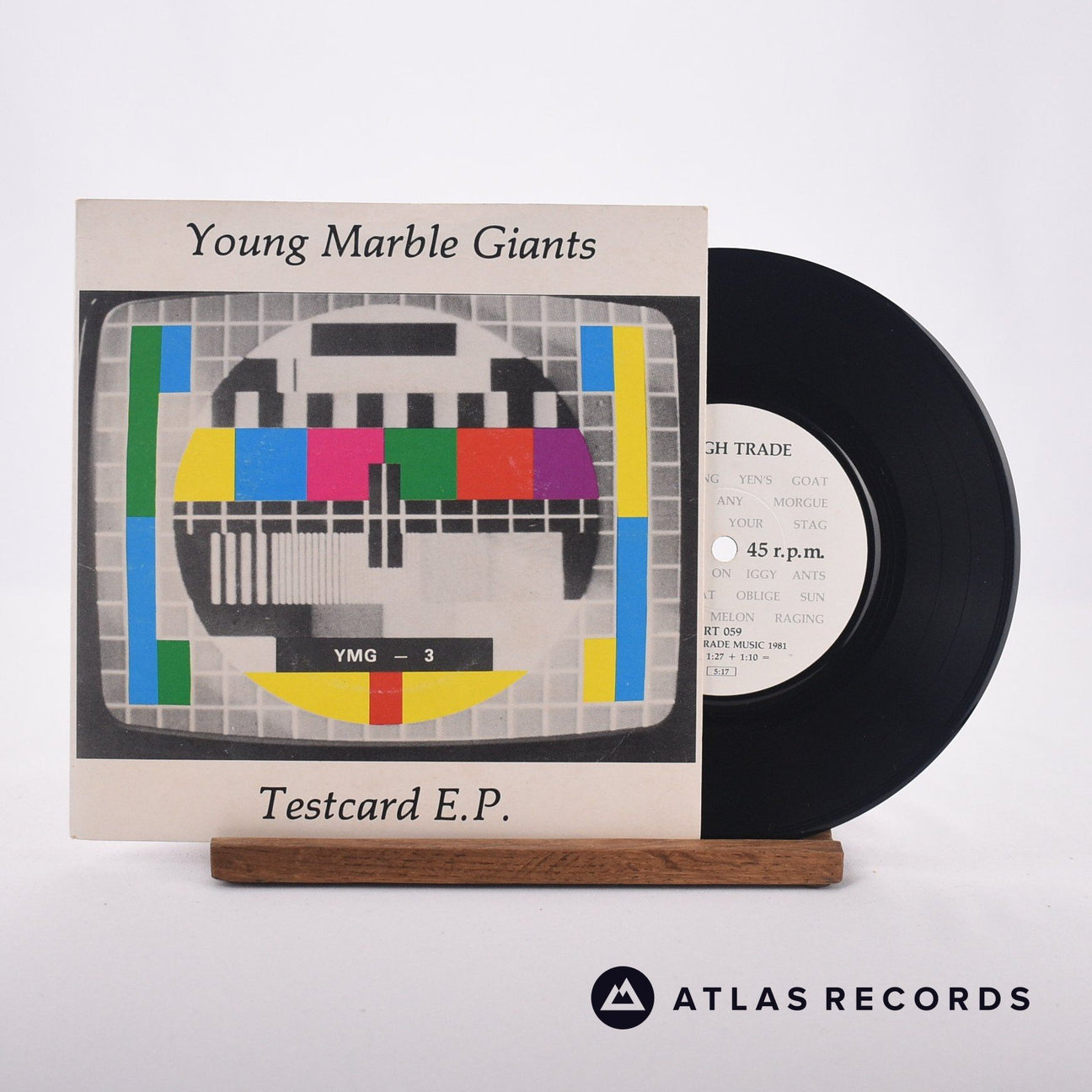 Young Marble Giants Testcard E.P. 7" Vinyl Record - Front Cover & Record
