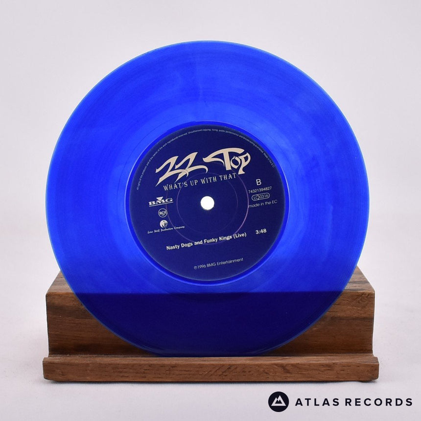 ZZ Top - What's Up With That - Blue Transparent 7" Vinyl Record - NM/NM