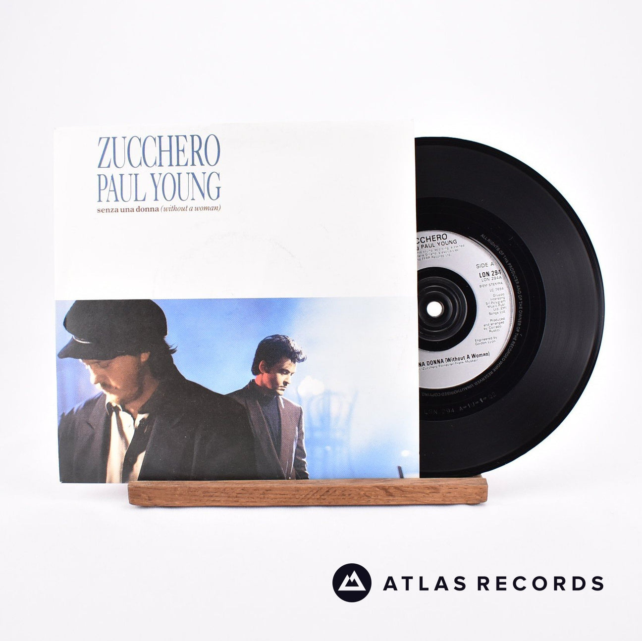 Zucchero Senza Una Donna 7" Vinyl Record - Front Cover & Record