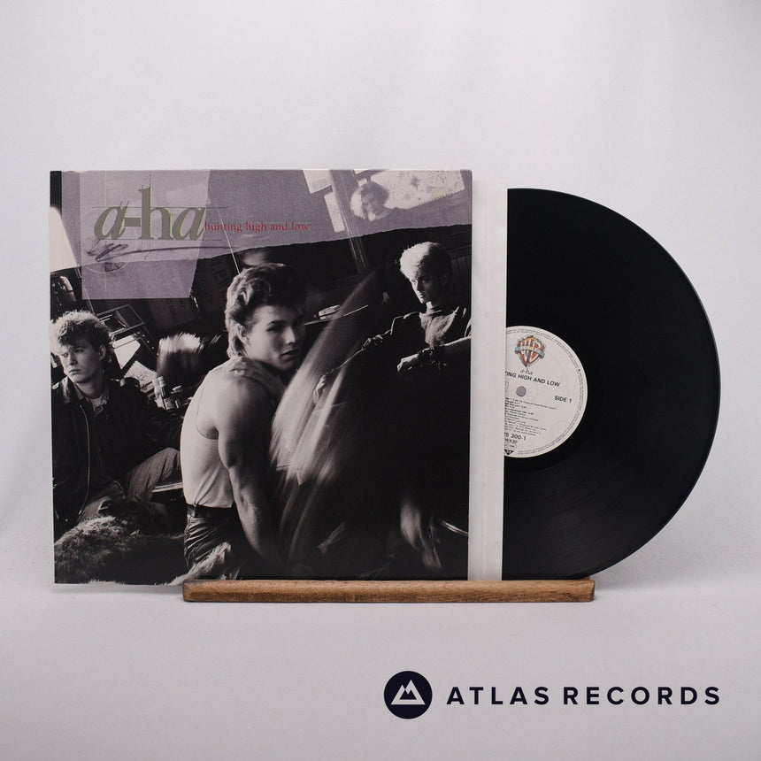a-ha Hunting High And Low LP Vinyl Record - Front Cover & Record