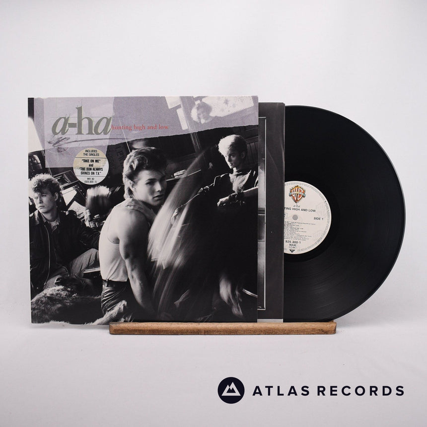 a-ha Hunting High And Low LP Vinyl Record - Front Cover & Record