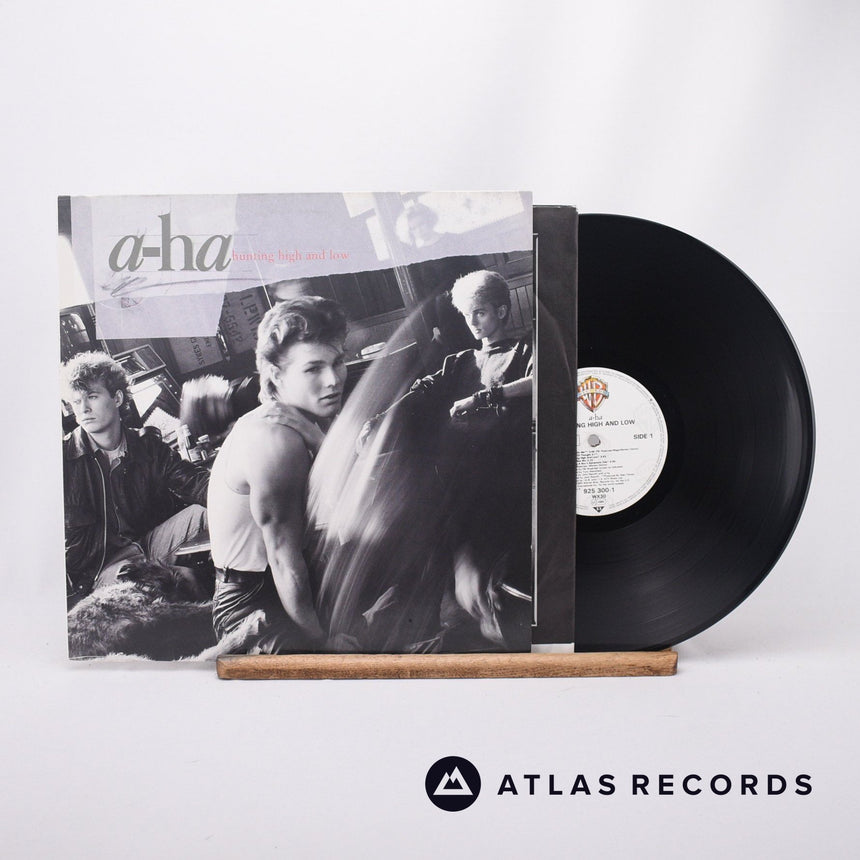 a-ha Hunting High And Low LP Vinyl Record - Front Cover & Record