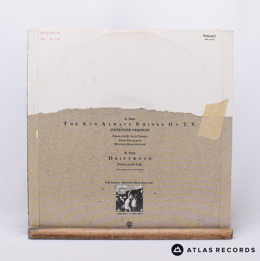 a-ha - The Sun Always Shines On T.V. - 12" Vinyl Record - VG+/VG+