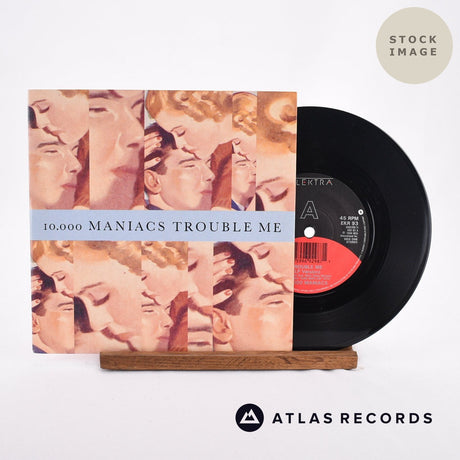 10,000 Maniacs Trouble Me 1989 Vinyl Record - Sleeve & Record Side-By-Side