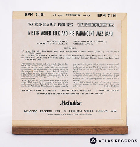 Acker Bilk And His Paramount Jazz Band - Mister Acker Bilk And His Paramount Jazz Band Volume Three - 7" EP Vinyl Record - VG+/VG+