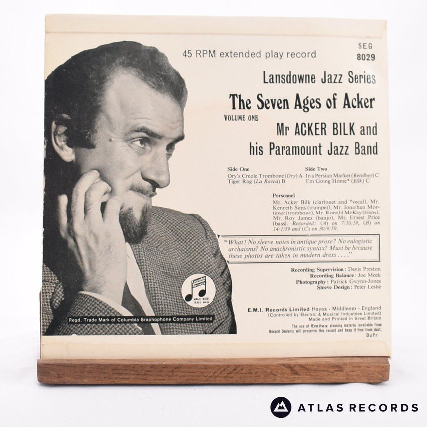 Acker Bilk And His Paramount Jazz Band - The Seven Ages Of Acker - Volume One - 7" EP Vinyl Record - EX/VG+