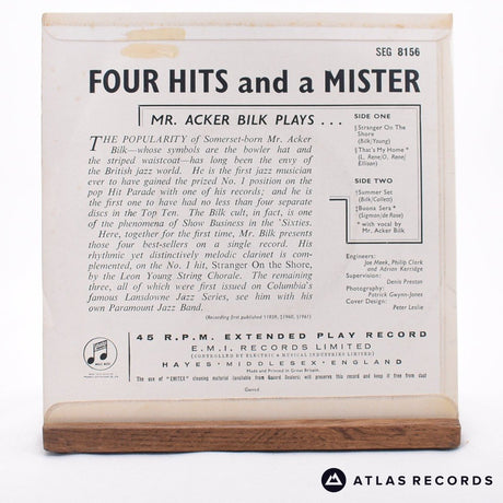 Acker Bilk - Four Hits And A Mister - 7" EP Vinyl Record - VG+/VG