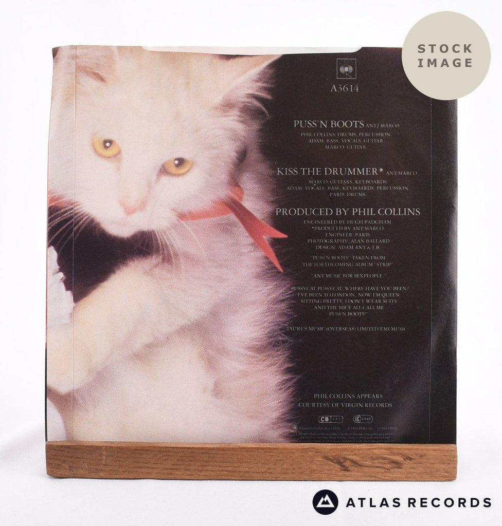 Adam Ant Puss'N Boots Vinyl Record - Reverse Of Sleeve