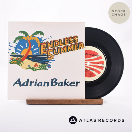 Adrian Baker Endless Summer 7" Vinyl Record - Sleeve & Record Side-By-Side