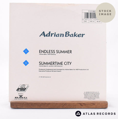 Adrian Baker Endless Summer 7" Vinyl Record - Reverse Of Sleeve
