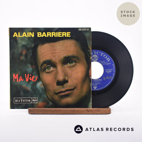 Alain Barrière Ma Vie 7" Vinyl Record - Sleeve & Record Side-By-Side