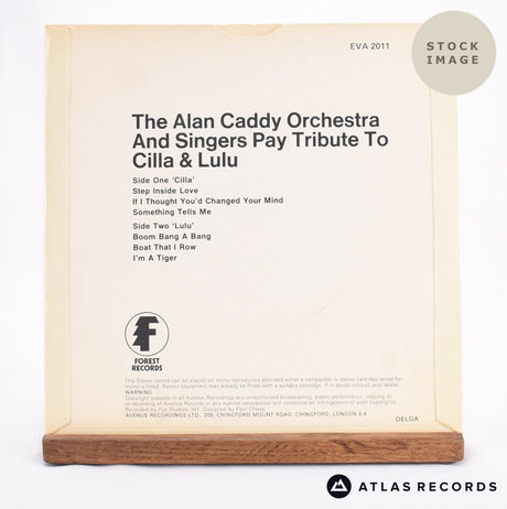 Alan Caddy Orchestra & Singers Pay Tribute To Cilla And Lulu 7" Vinyl Record - Reverse Of Sleeve