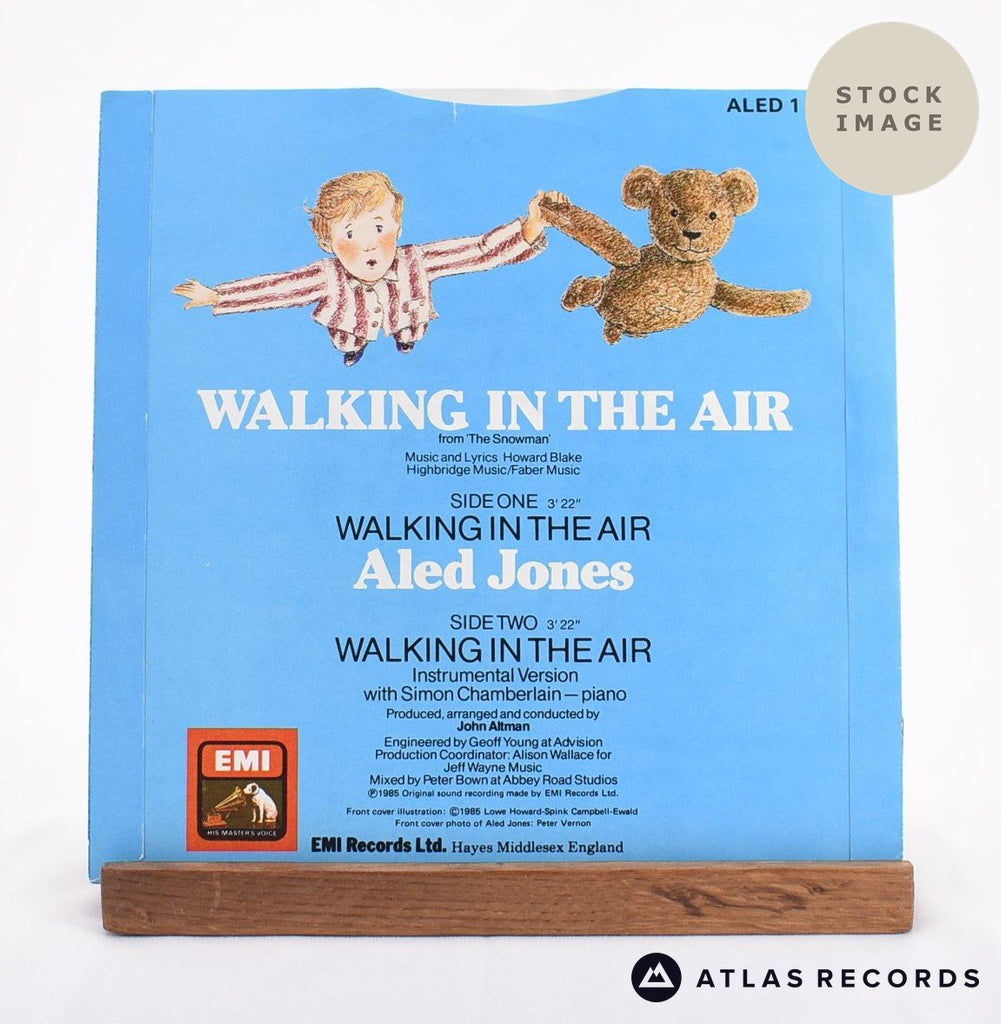 Aled Jones Walking In The Air Vinyl Record - Reverse Of Sleeve