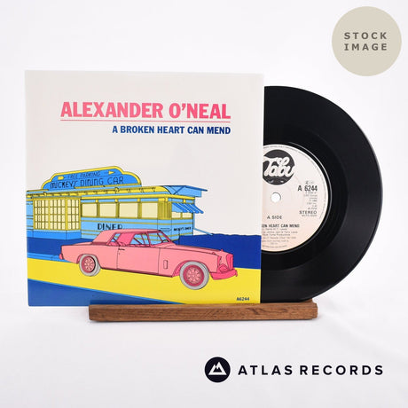 Alexander O'Neal A Broken Heart Can Mend Vinyl Record - Sleeve & Record Side-By-Side
