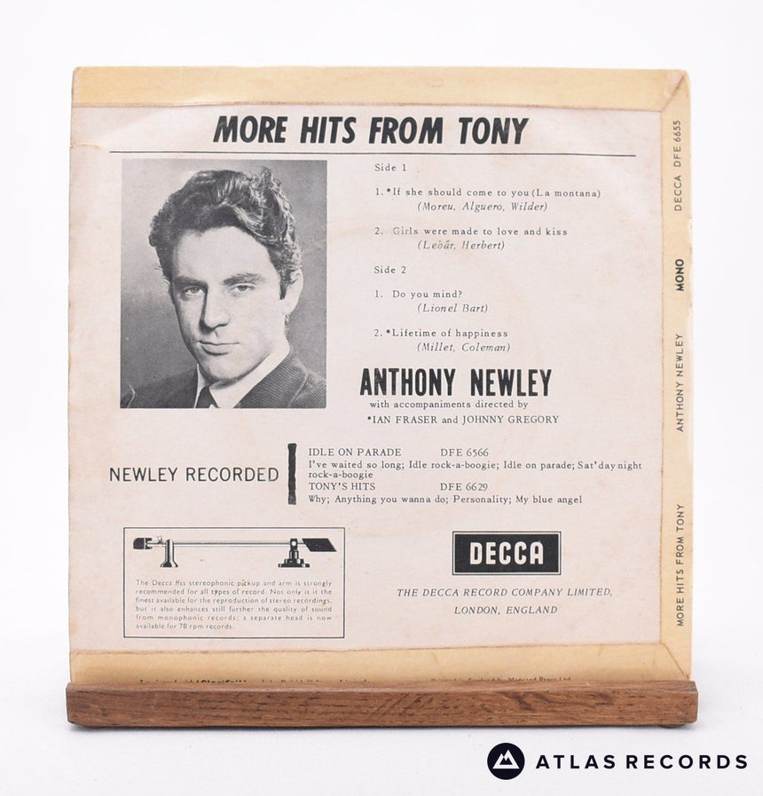 Anthony Newley - More Hits From Tony - 7" EP Vinyl Record - VG+/VG+