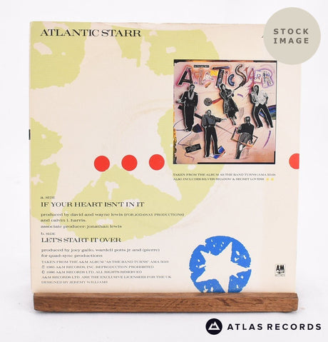 Atlantic Starr If Your Heart Isn't In It Vinyl Record - Reverse Of Sleeve
