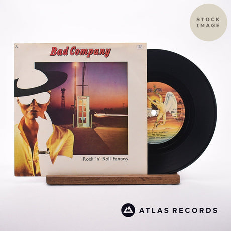 Bad Company Rock 'N' Roll Fantasy 7" Vinyl Record - Sleeve & Record Side-By-Side