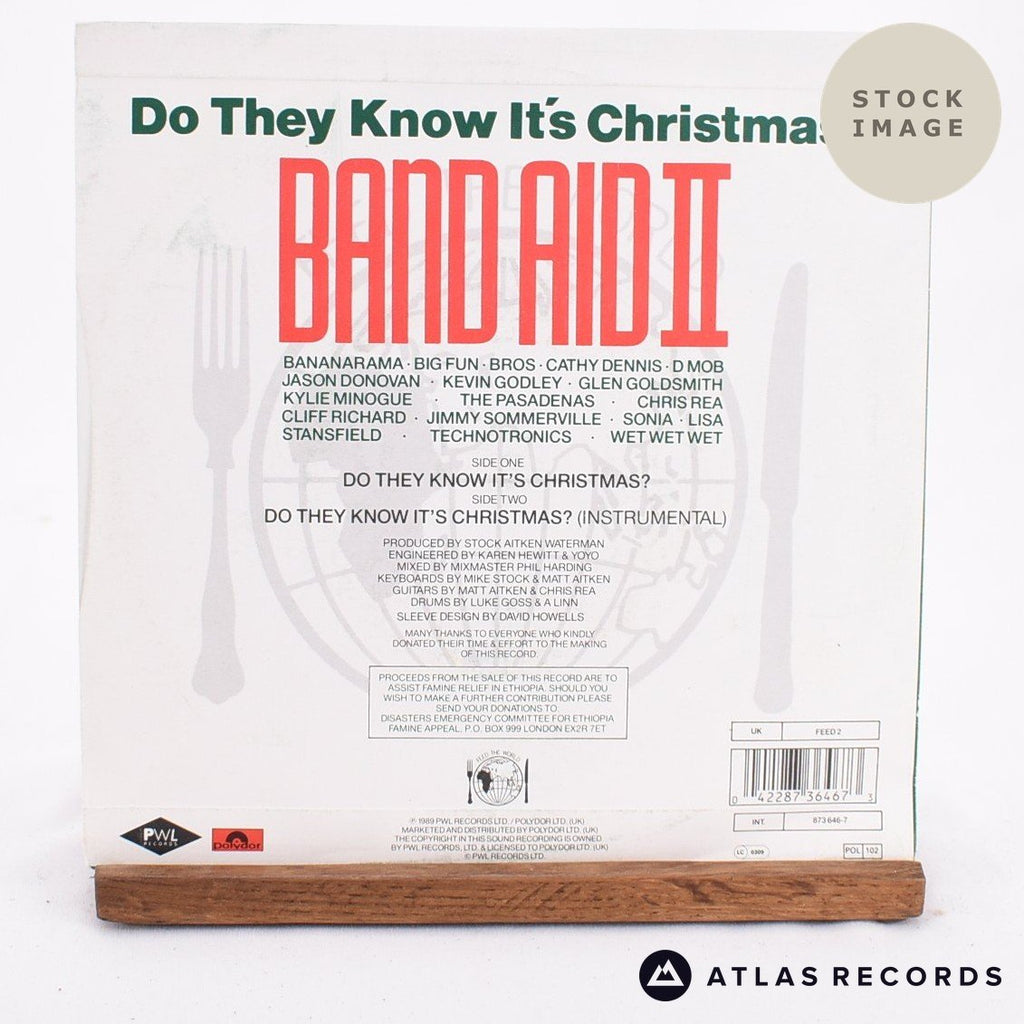 Band Aid II Do They Know It's Christmas? Vinyl Record - Reverse Of Sleeve