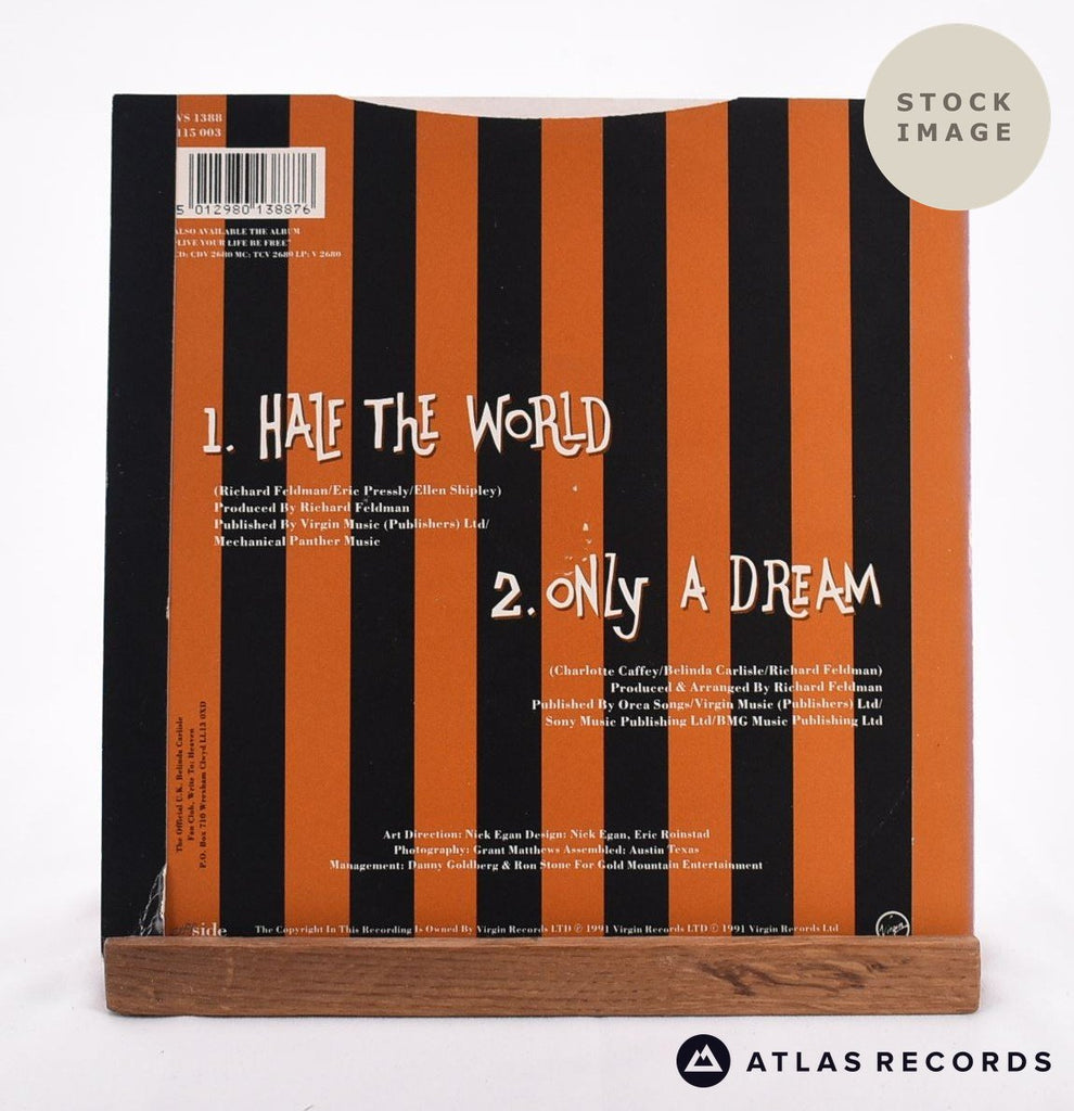 Belinda Carlisle Half The World Vinyl Record - Reverse Of Sleeve
