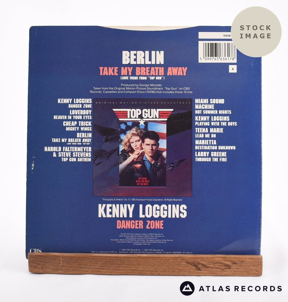 Berlin Take My Breath Away Vinyl Record - Reverse Of Sleeve