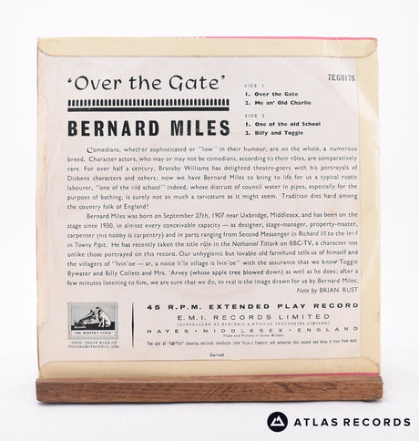 Bernard Miles - Over The Gate - 7" EP Vinyl Record - VG+/VG