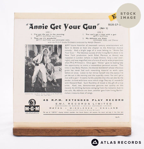 Betty Hutton Annie Get Your Gun 1978 Vinyl Record - Reverse Of Sleeve