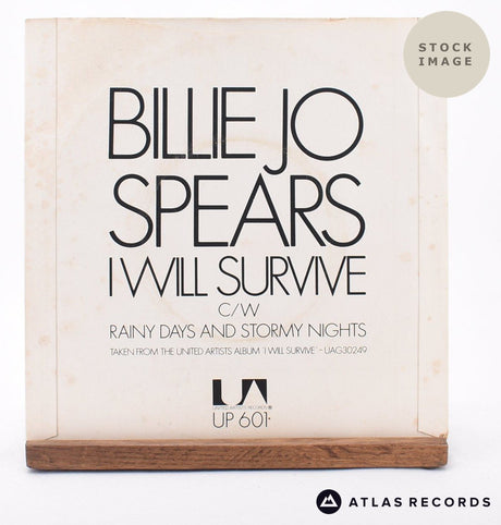 Billie Jo Spears I Will Survive 7" Vinyl Record - Reverse Of Sleeve