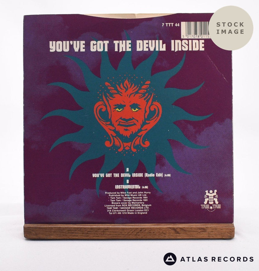 Black Bizarre You've Got The Devil Inside 7" Vinyl Record - Reverse Of Sleeve