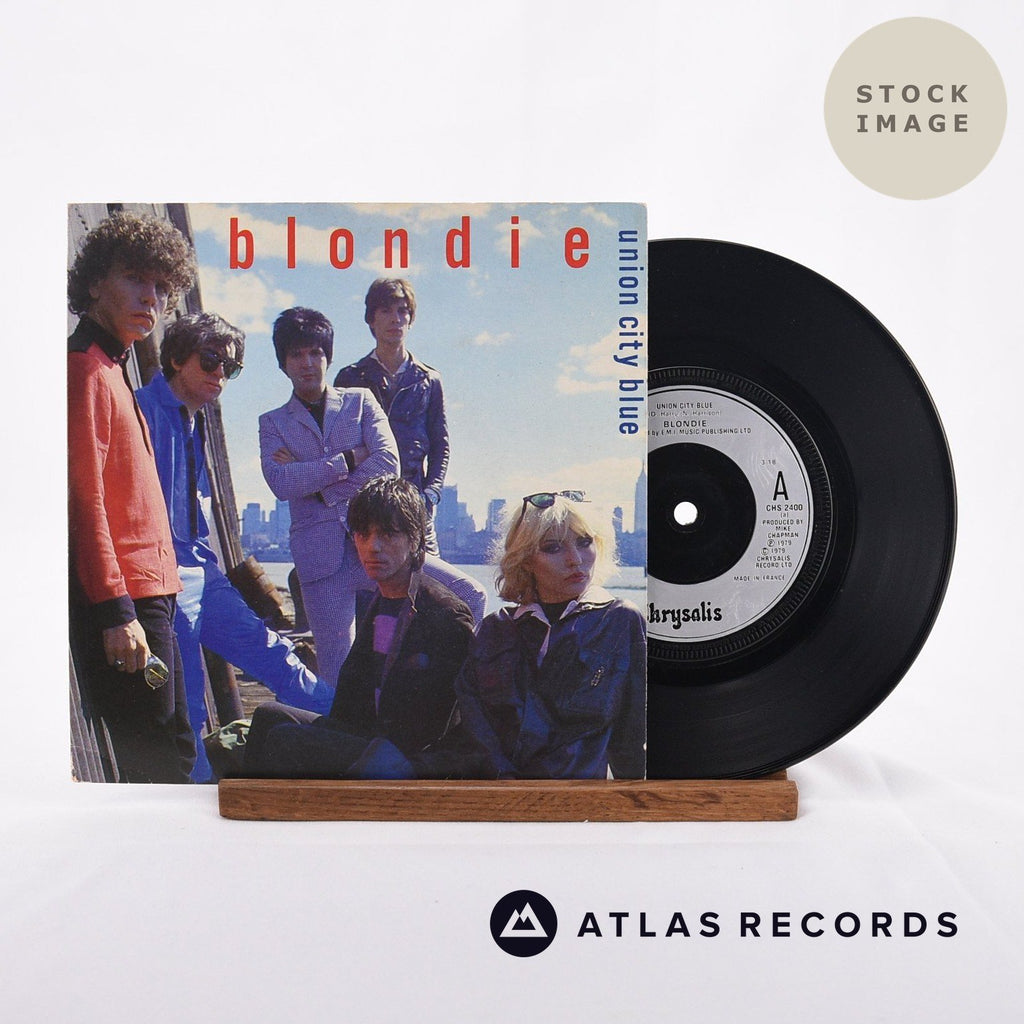 Blondie Union City Blue 1989 Vinyl Record - Sleeve & Record Side-By-Side