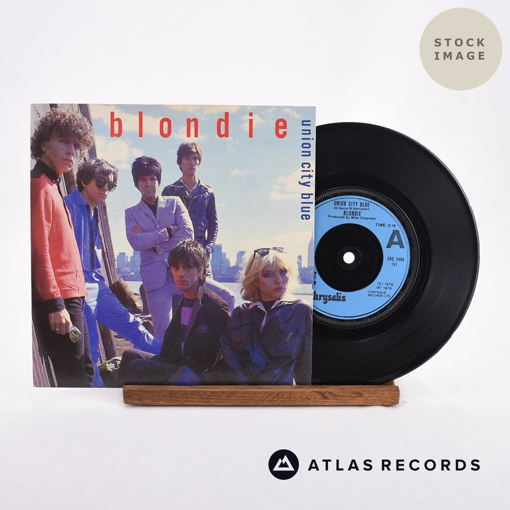 Blondie Union City Blue 1970 Vinyl Record - Sleeve & Record Side-By-Side