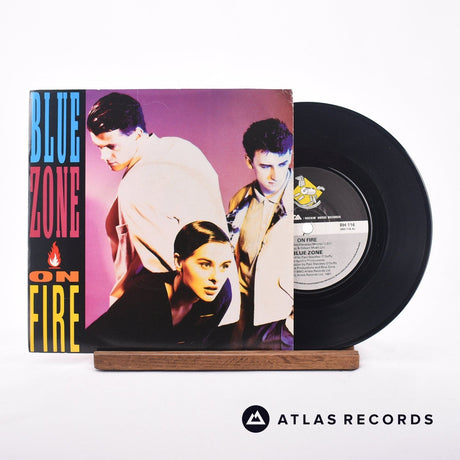 Blue Zone On Fire 7" Vinyl Record - Front Cover & Record