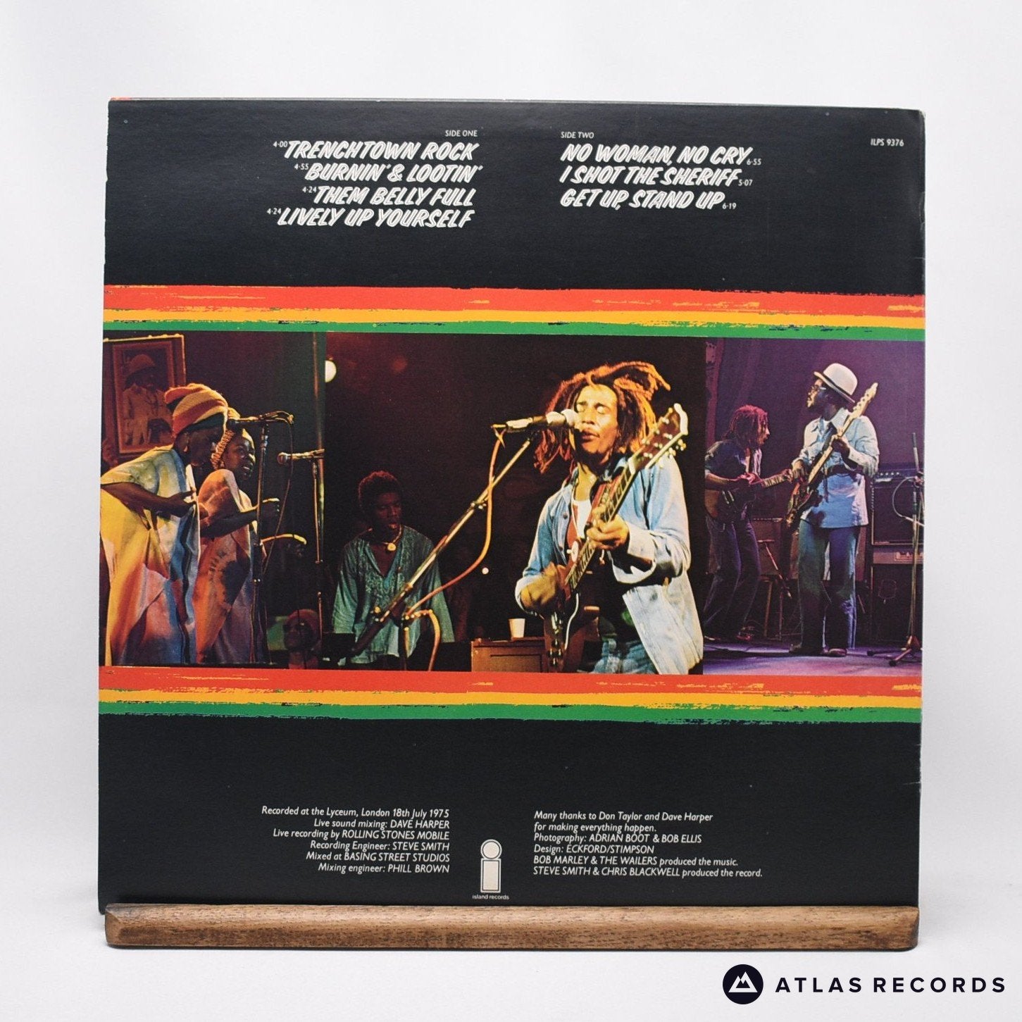 Bob Marley & The Wailers - Live! - Poster LP Vinyl Record - EX/EX
