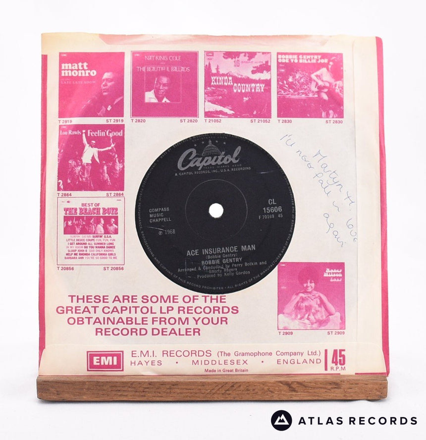 Bobbie Gentry - I'll Never Fall In Love Again - 7" Vinyl Record - VG+/VG+