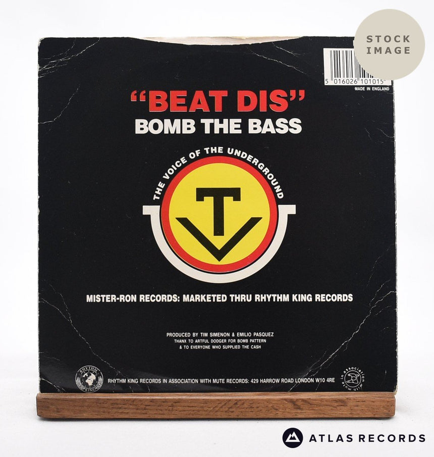 Bomb The Bass Beat Dis 7" Vinyl Record - Reverse Of Sleeve