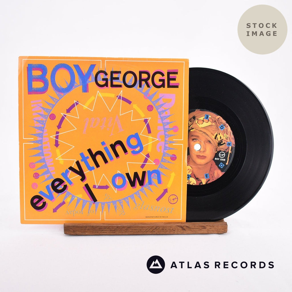 Boy George Everything I Own 1982 Vinyl Record - Sleeve & Record Side-By-Side