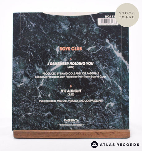 Boys Club I Remember Holding You 7" Vinyl Record - Reverse Of Sleeve