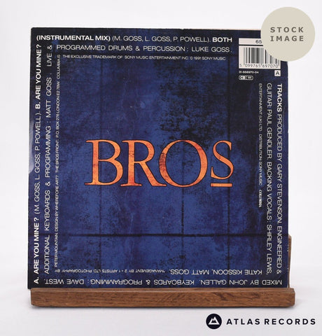 Bros Are You Mine? Vinyl Record - Reverse Of Sleeve