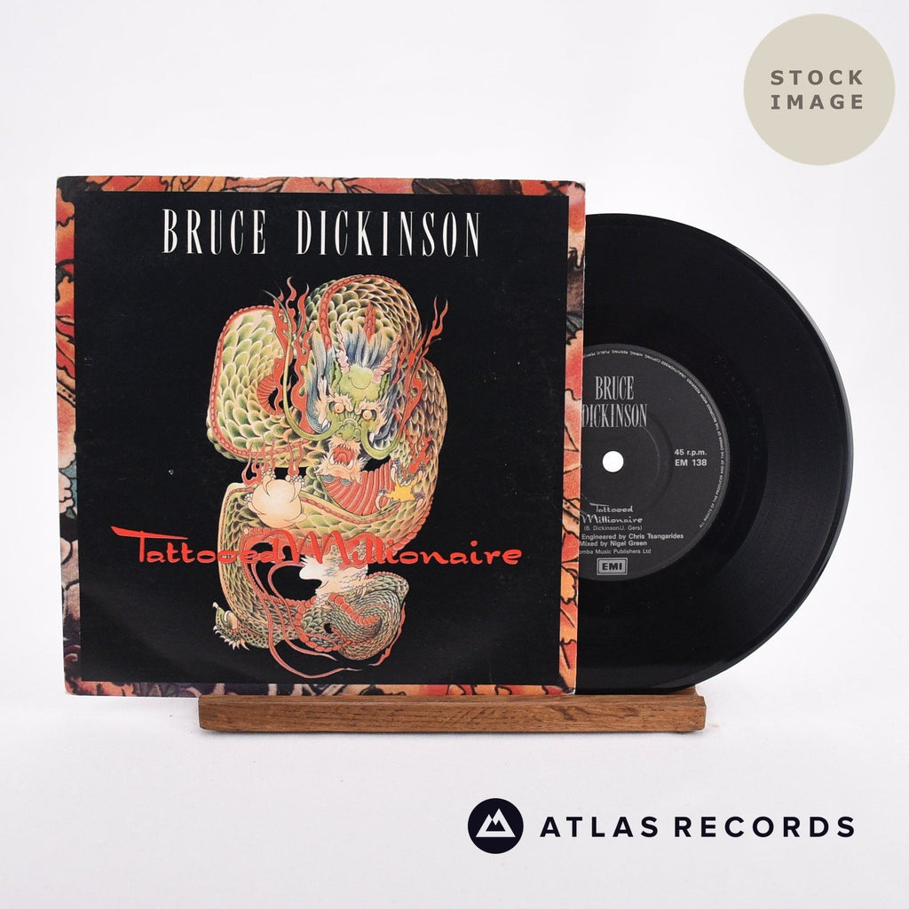 Bruce Dickinson Tattooed Millionaire 1970 Vinyl Record - Sleeve & Record Side-By-Side